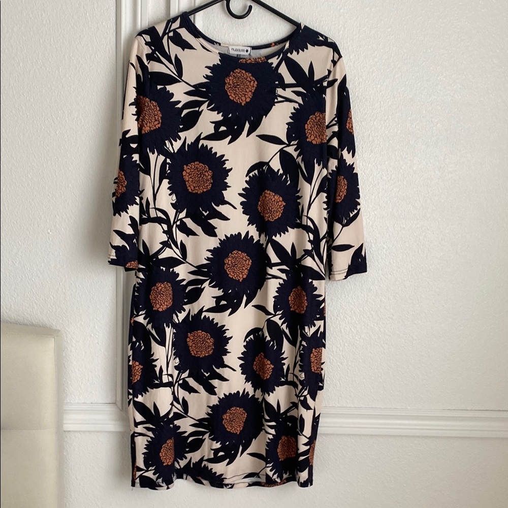 Floral Print Dress Nuggles maxi 3/4 sleeve